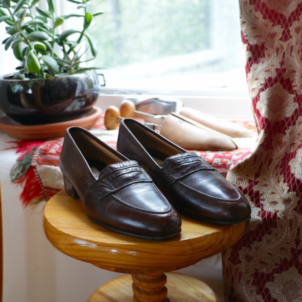 Vintage Botticelli Handmade Italian Leather Loafers